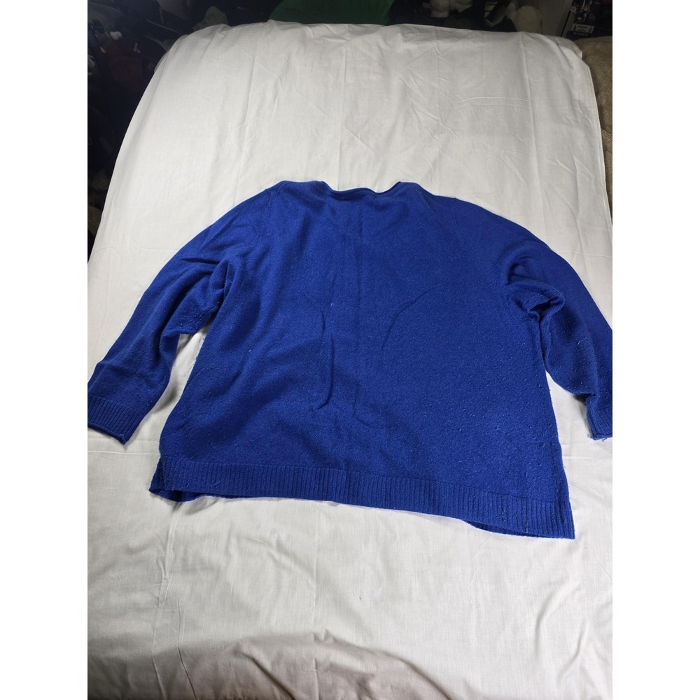 Talbots Sweater Womens Plus 3X Blue 100% Cashmere Crewneck Pullover Knit - Picture 5 of 11